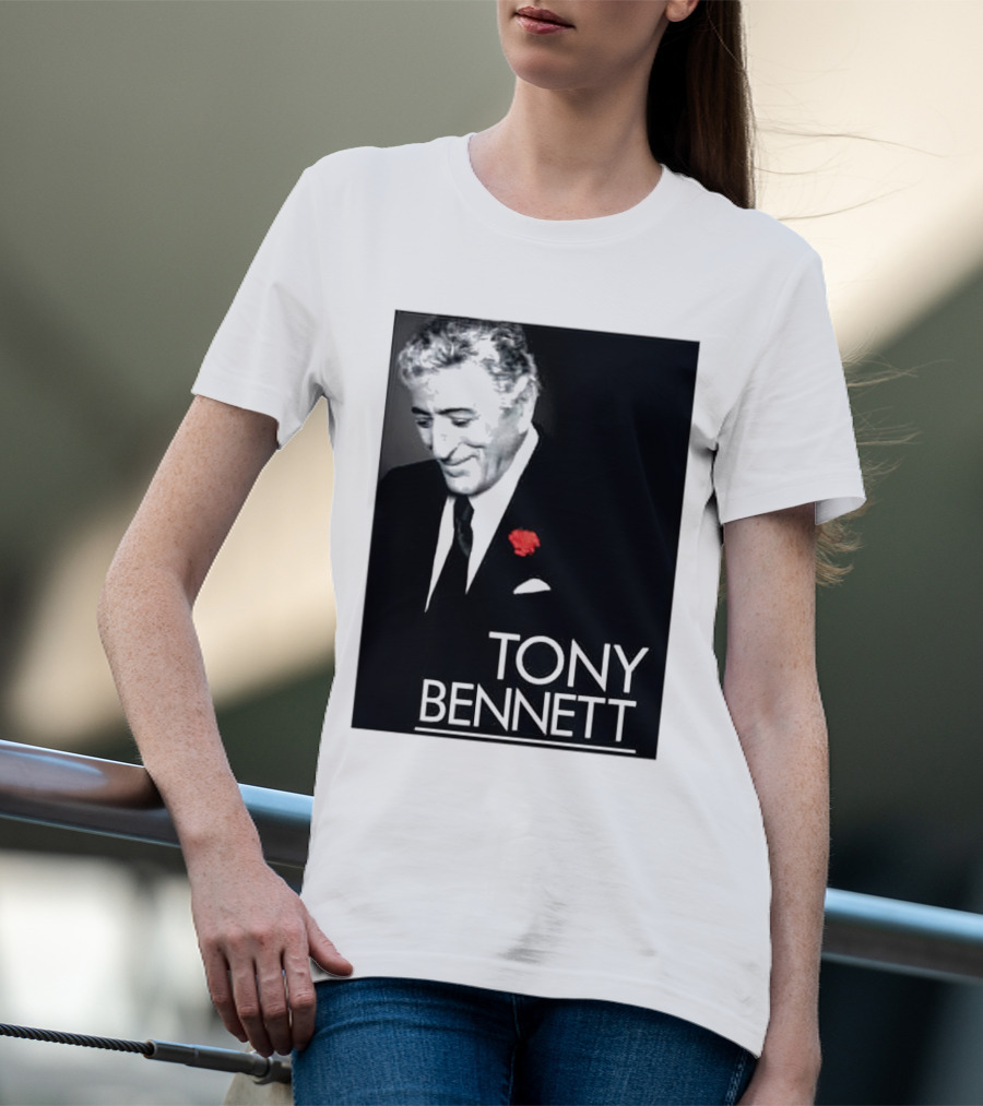 Tony Bennett Thank You For The Memories With Red Rose T-Shirt
