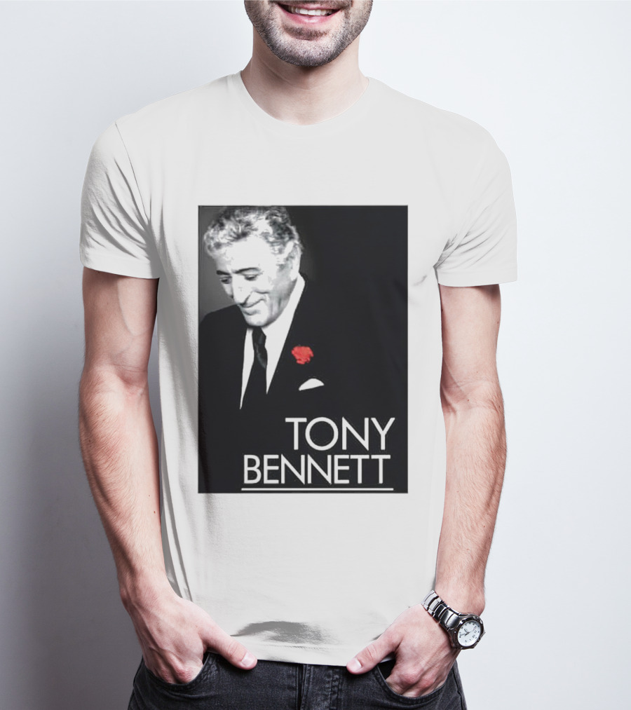 Tony Bennett Thank You For The Memories With Red Rose T-Shirt