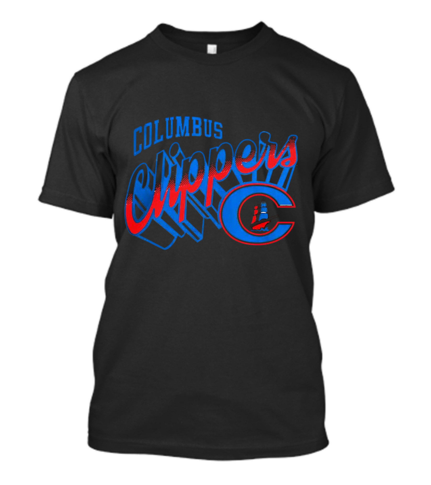 Columbus Clippers Where I’m From Ash 3D Sailboat Logo Navy Blue Vintage Sports Team T-Shirt