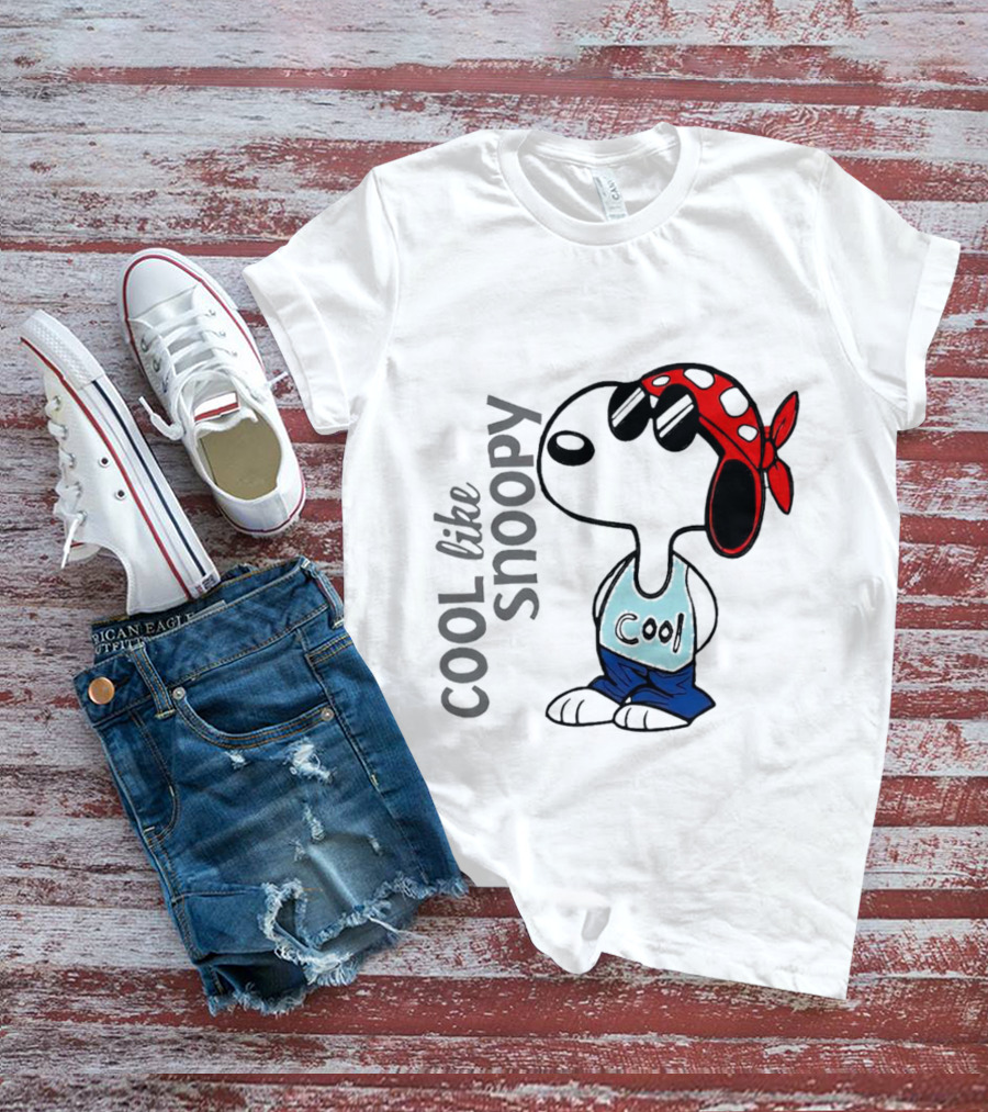 Cool Like Snoopy Sunglasses Bandana Tank Top T-Shirt
