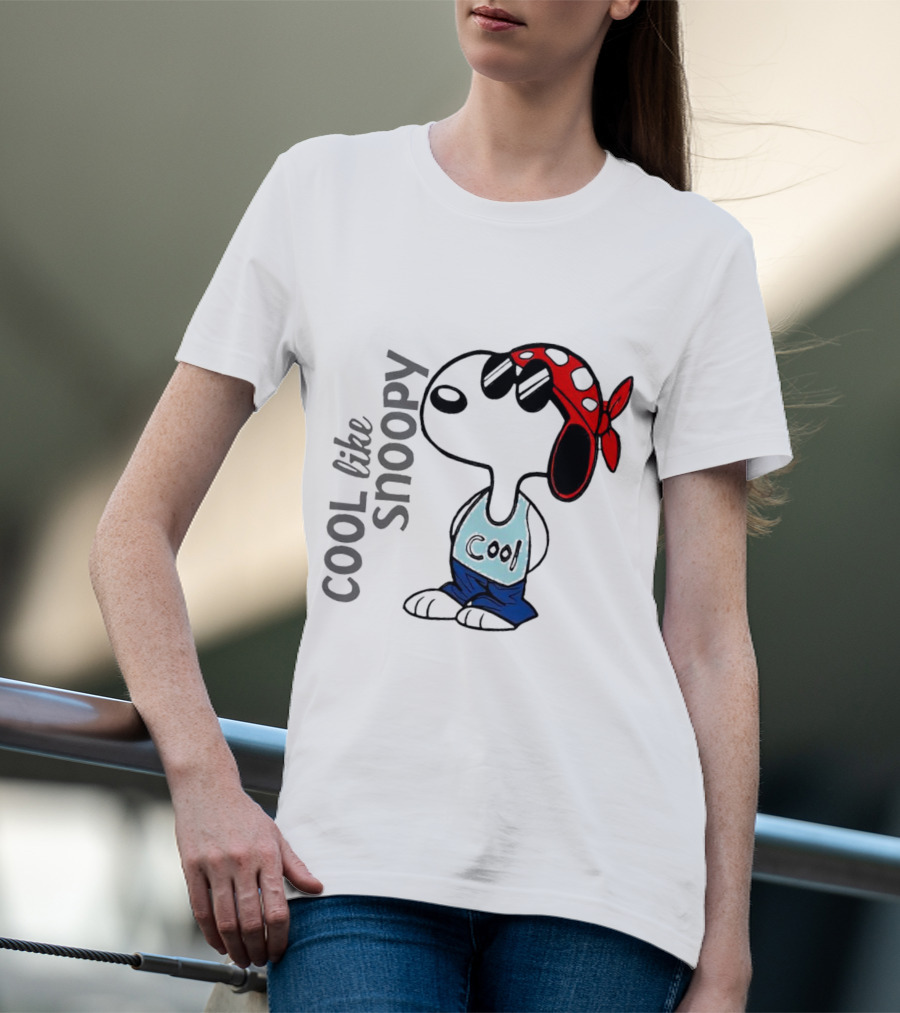 Cool Like Snoopy Sunglasses Bandana Tank Top T-Shirt