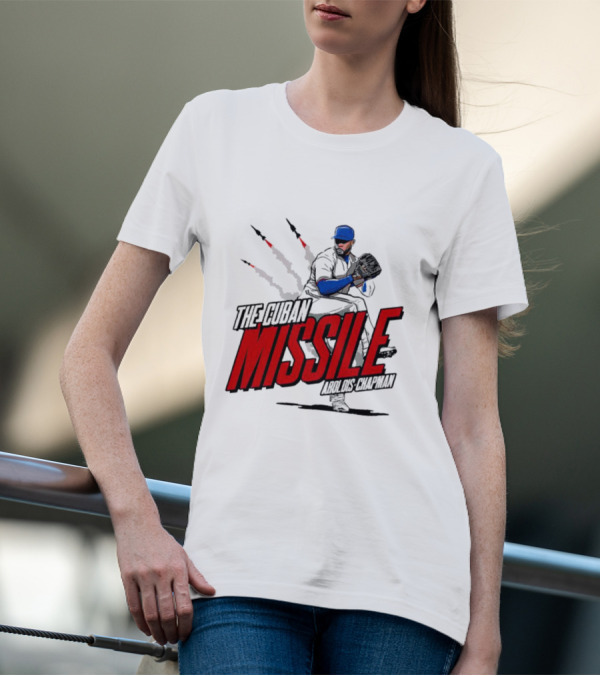 Aroldis Chapman The Cuban Missile Texas MLBPA T-Shirt