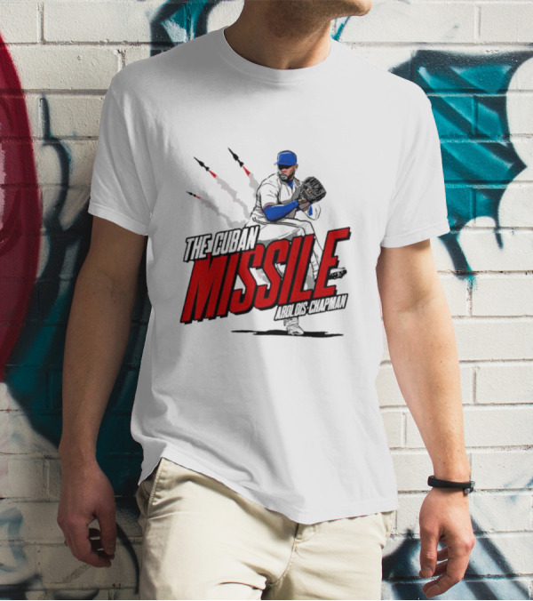 Aroldis Chapman The Cuban Missile Texas MLBPA T-Shirt