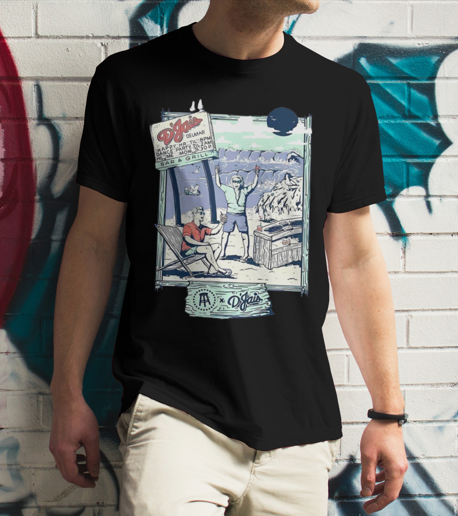 X D'jais Delmar Bar And Grill Happy Hour Beach Party Scene T-Shirt