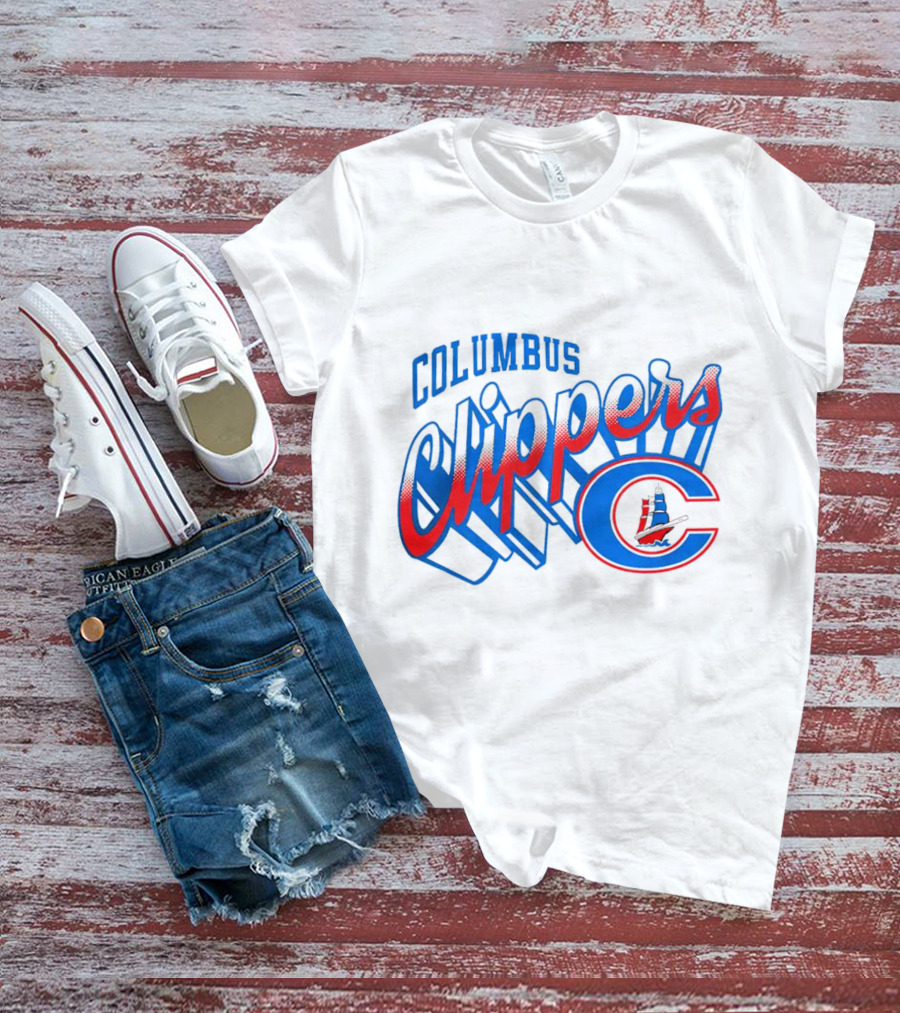 Columbus Clippers 3D Logo Ash Where I’m From T-Shirt
