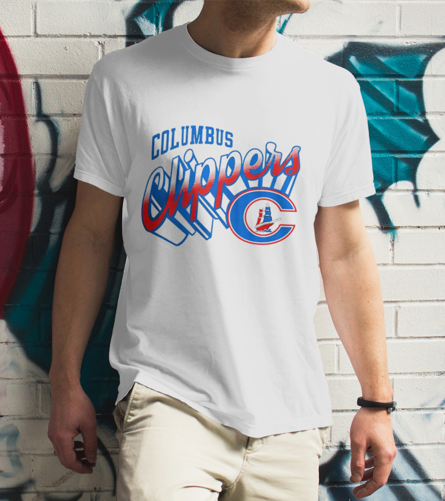 Columbus Clippers 3D Logo Ash Where I’m From T-Shirt