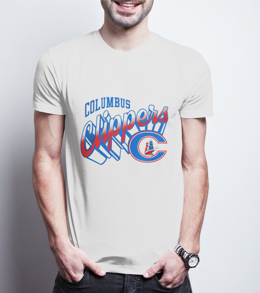 Columbus Clippers 3D Logo Ash Where I’m From T-Shirt