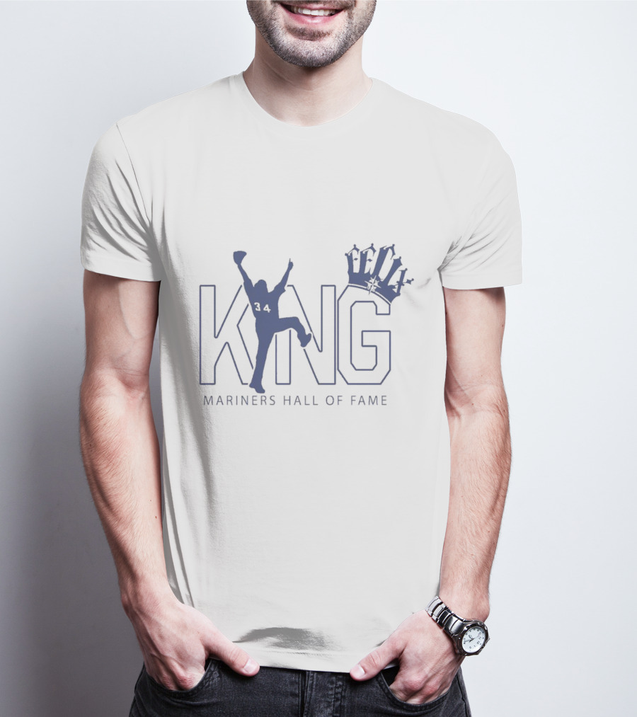 Félix Hernández Mariners Hall Of Fame King 34 T-Shirt
