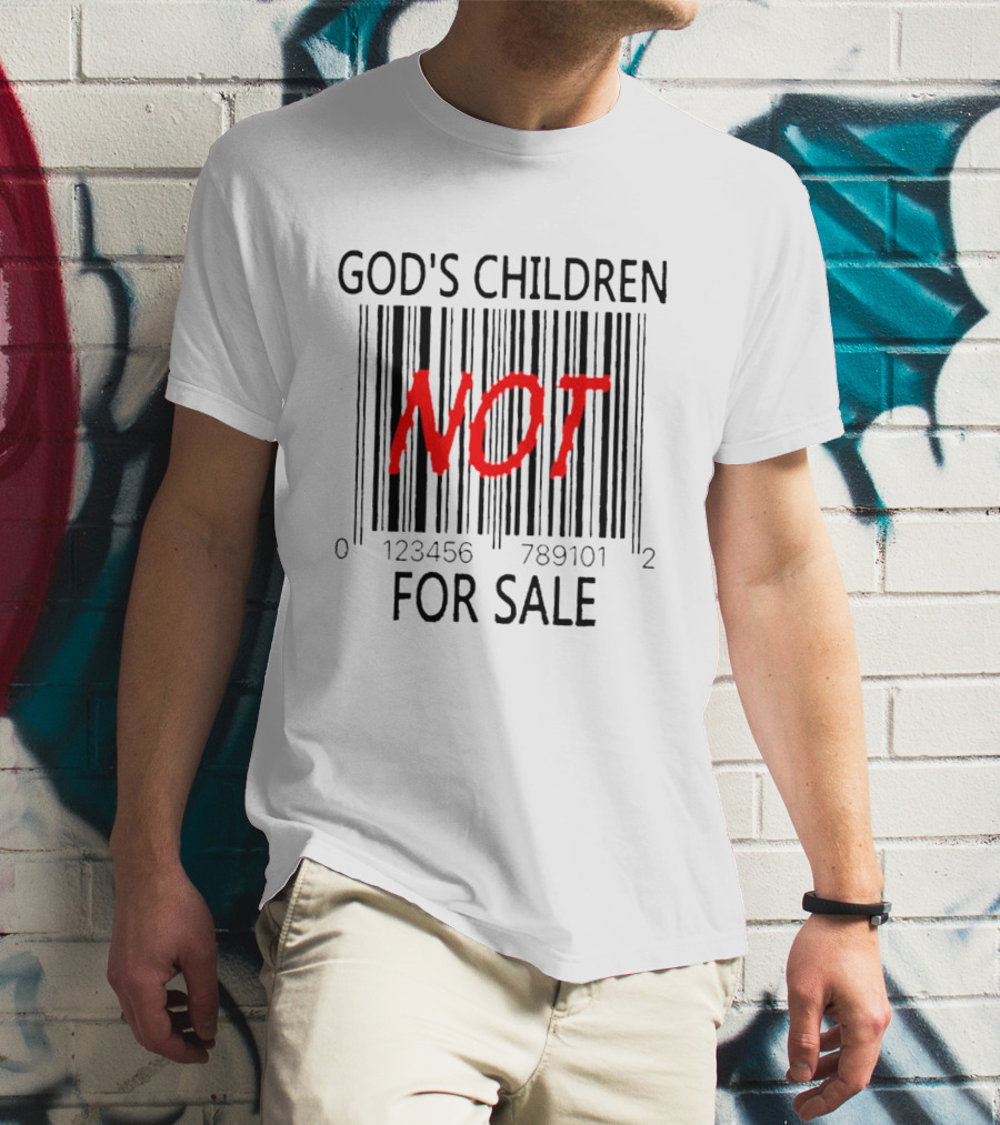 GOD'S CHILDREN NOT FOR SALE Barcode 01234567891012 T-Shirt