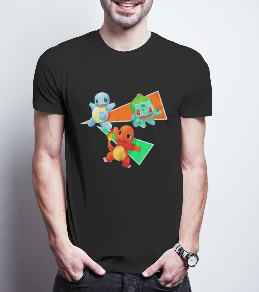 Charmander Bulbasaur Squirtle Pokemon Starter Trio T-Shirt