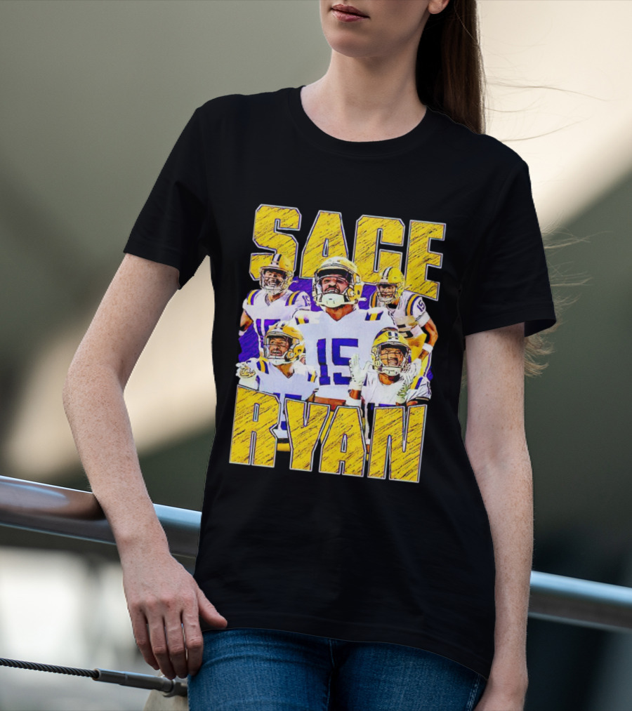 Sage Ryan LSU Tigers Football Vintage 15 T-Shirt