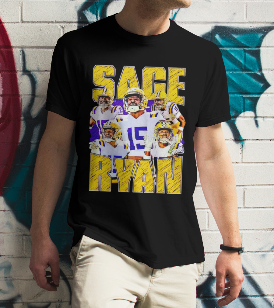 Sage Ryan LSU Tigers Football Vintage 15 T-Shirt