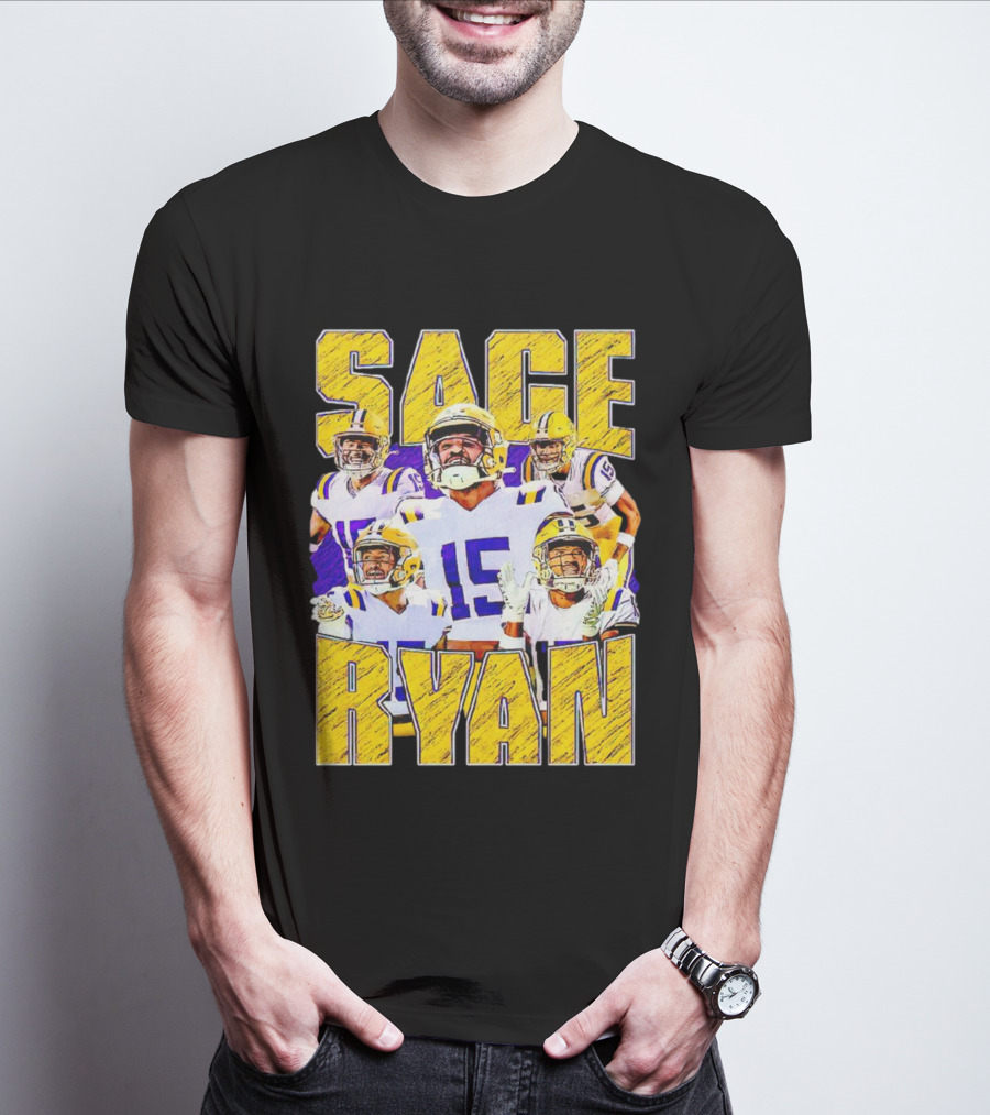 Sage Ryan LSU Tigers Football Vintage 15 T-Shirt