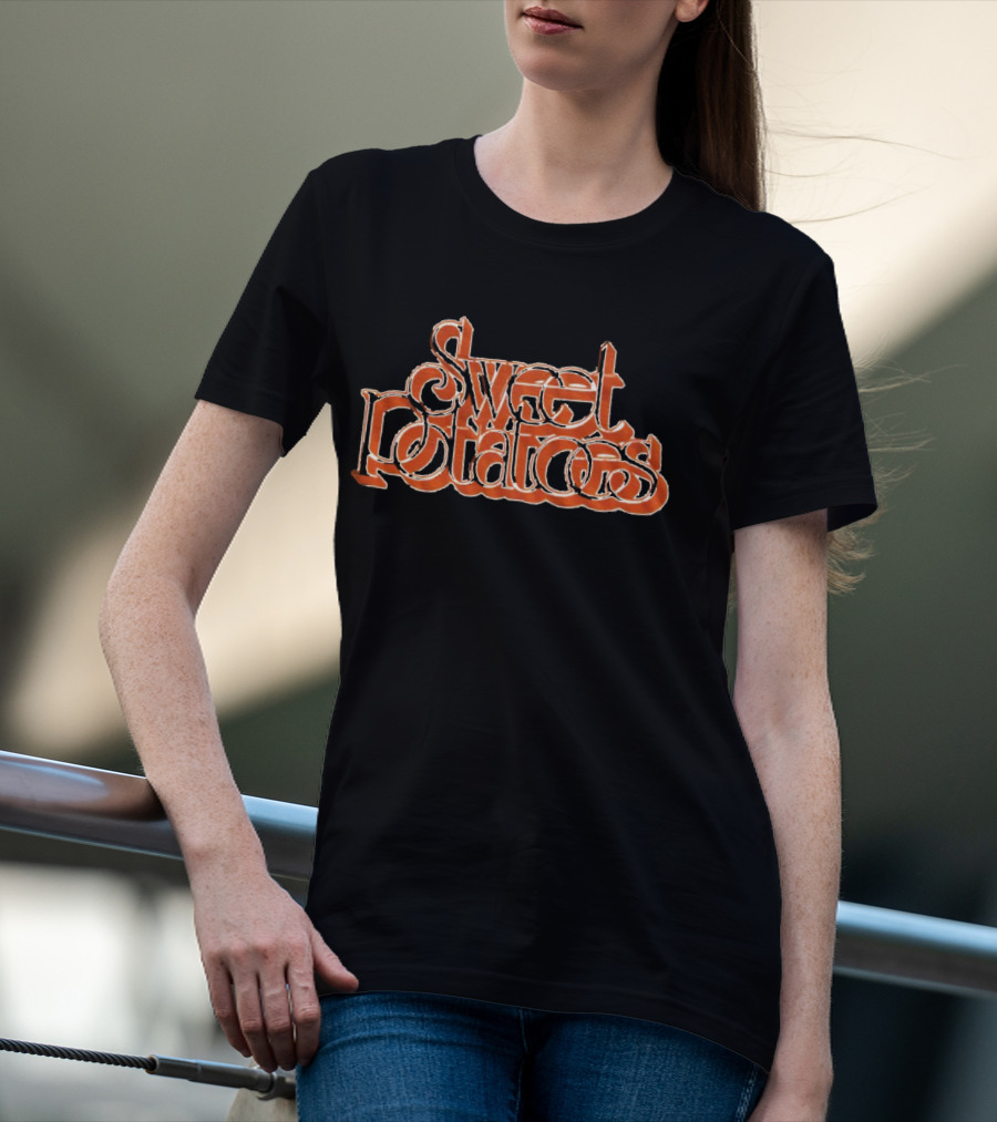 Sweet Potatoes Groovy Vintage Style Typography T-Shirt