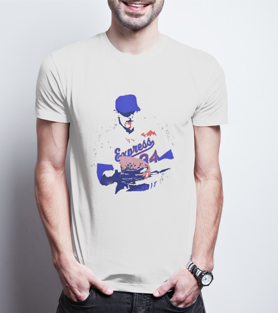 Round Rock Express Nolan Ryan 34 Bloody Lip T-Shirt