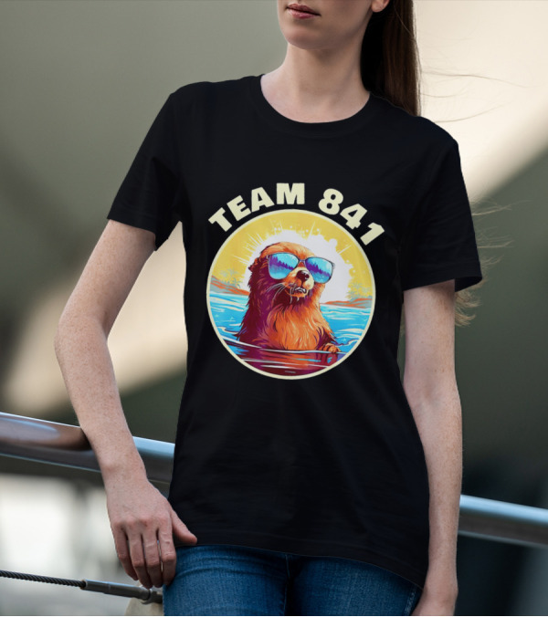 Team 841 Surfing Otter My Way California Sea Otter T-Shirt