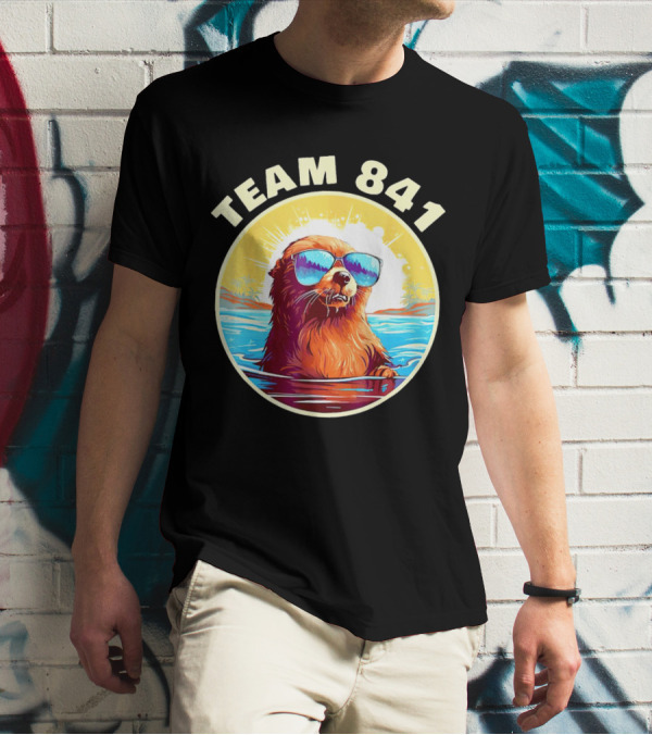 Team 841 Surfing Otter My Way California Sea Otter T-Shirt
