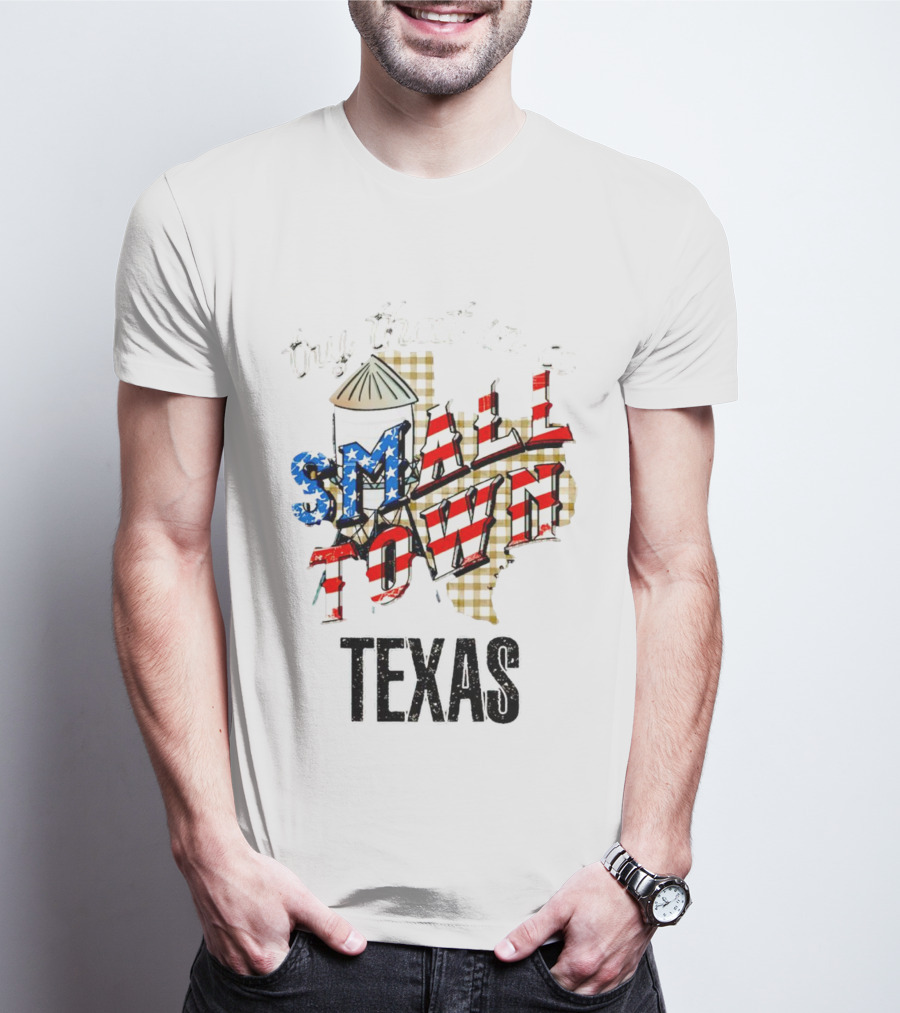 Try That In A Small Town Texas American Flag T-Shirt