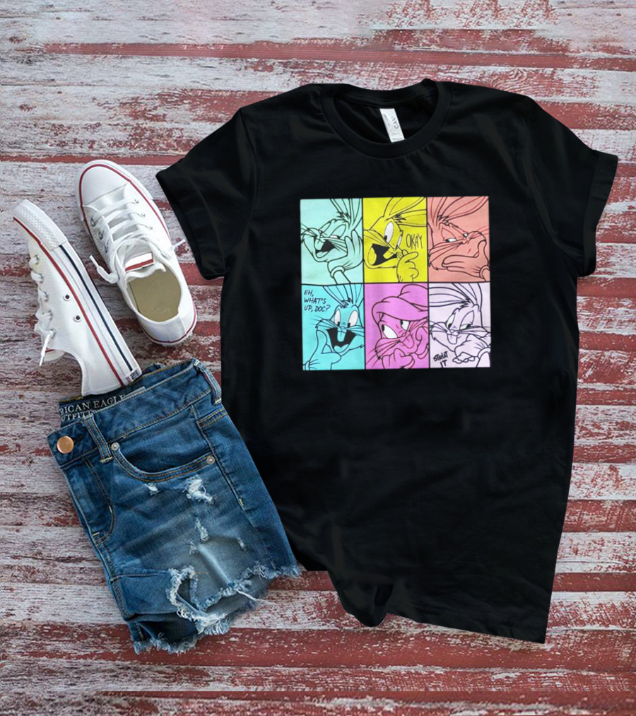 Looney Tunes Bugs Bunny Pop Art Color Blocks Eh What's Up Doc Okay Thbt It T-Shirt