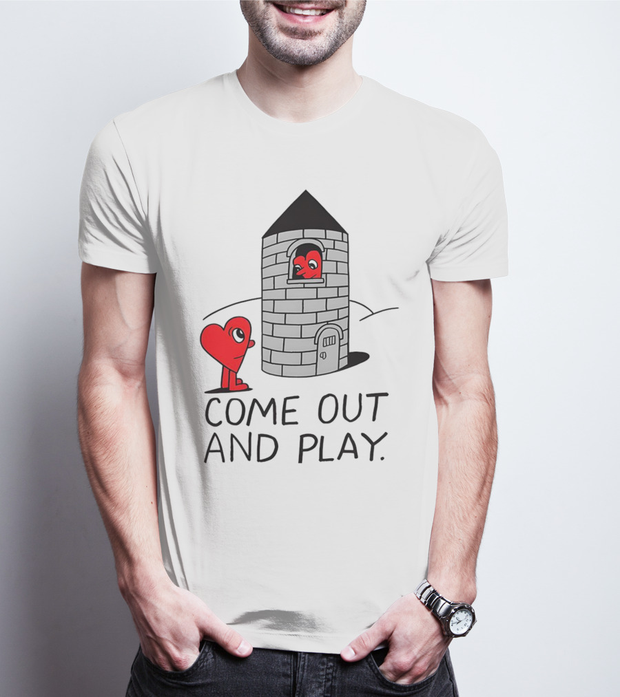 Come Out And Play Heart Characters By Tower T-Shirt