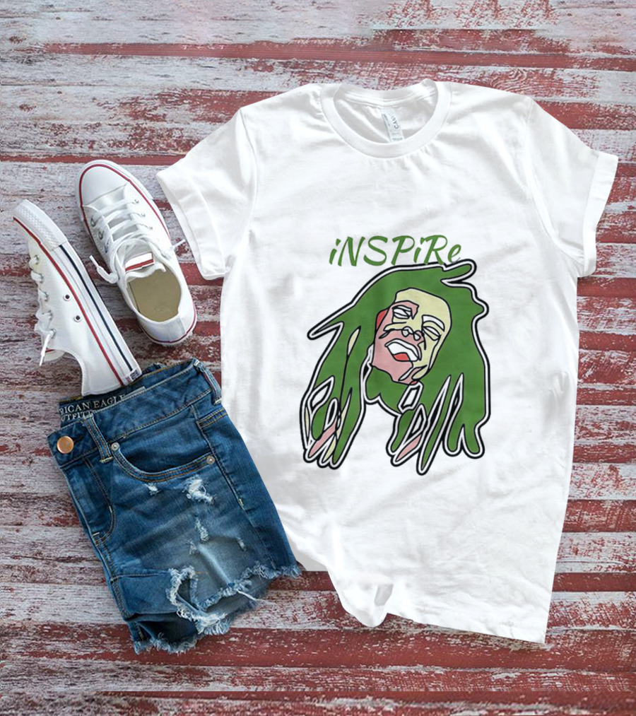 Bob Marley Inspire INSPiRe Green Hair T-Shirt