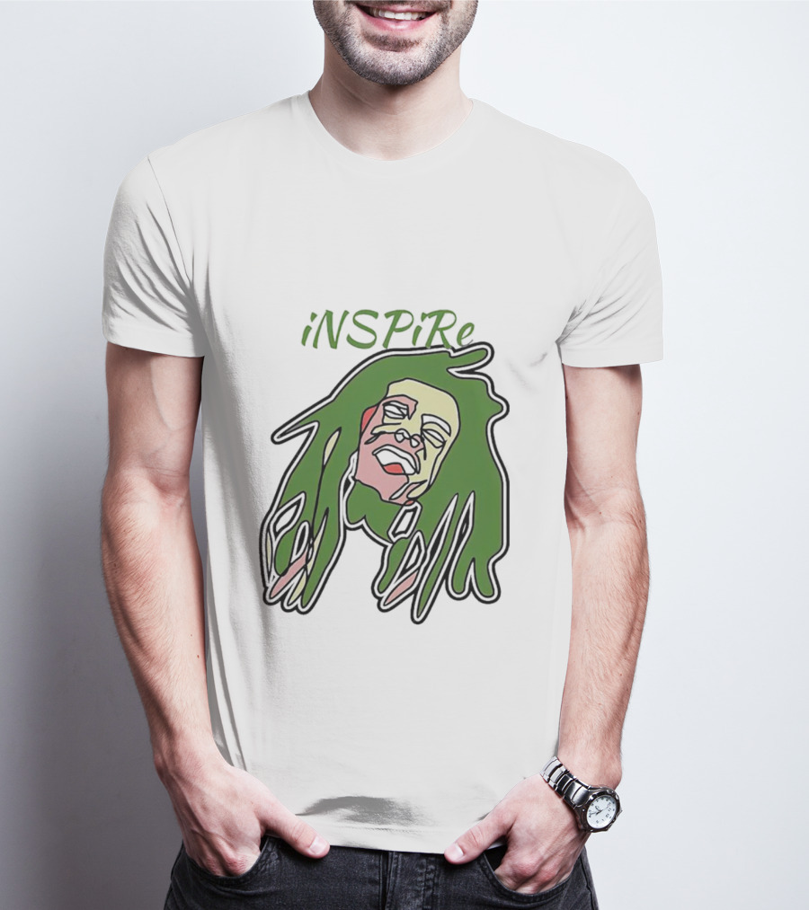 Bob Marley Inspire INSPiRe Green Hair T-Shirt