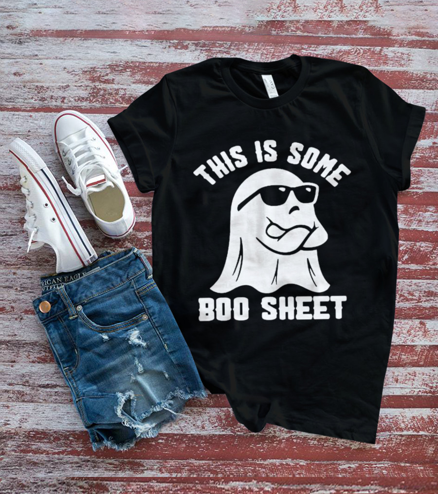This Is Some Boo Sheet Halloween Ghost Wearing Sunglasses T-Shirt