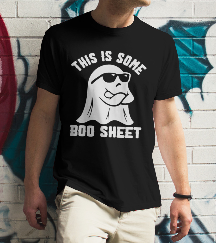 This Is Some Boo Sheet Halloween Ghost Wearing Sunglasses T-Shirt