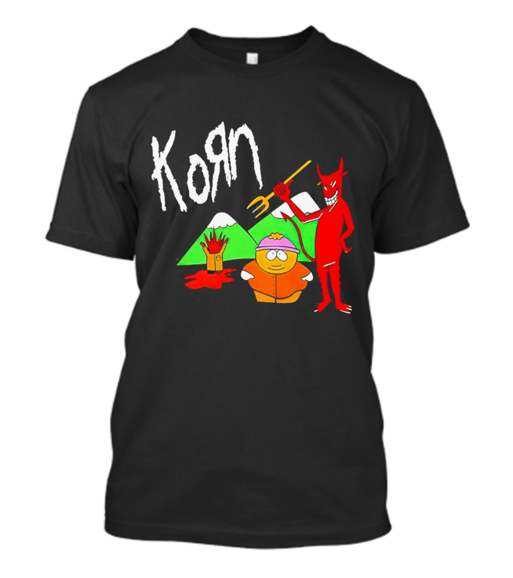 Korn South Park Eric Cartman And Devil Scene T-Shirt