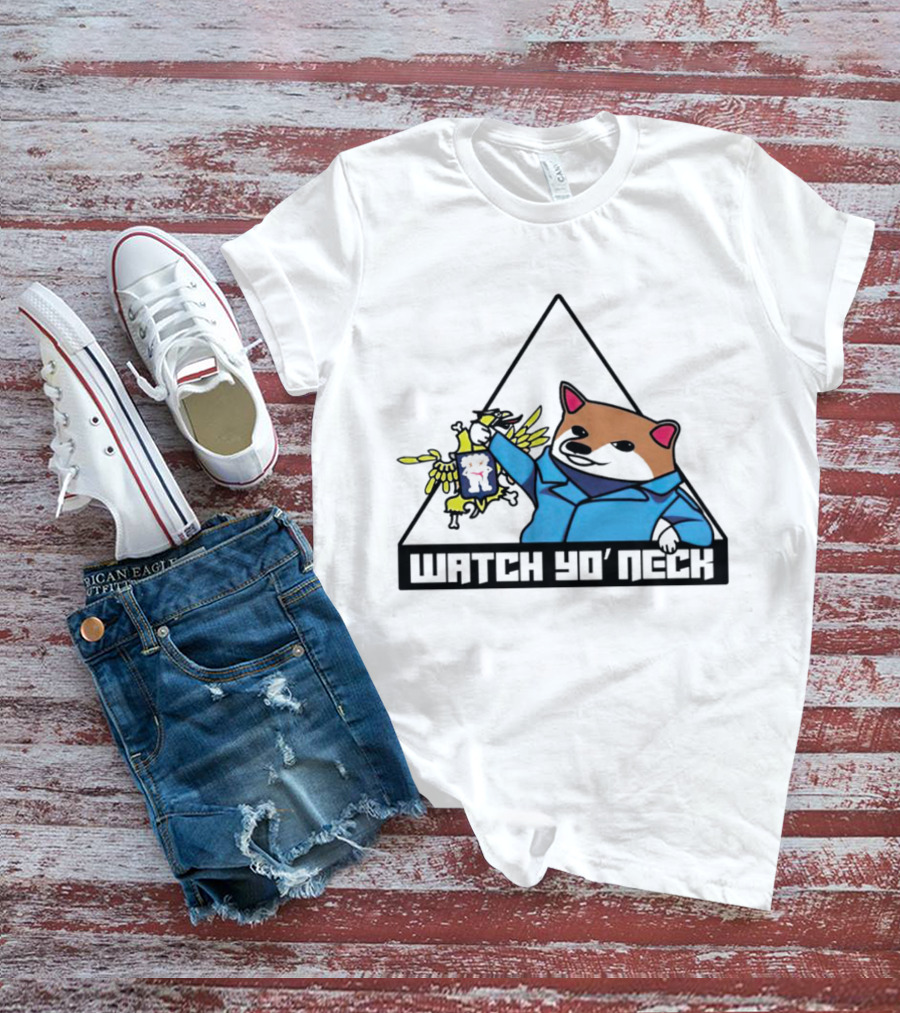 WATCH YO’ NECK RACOON HOLDING CHICKEN T-Shirt