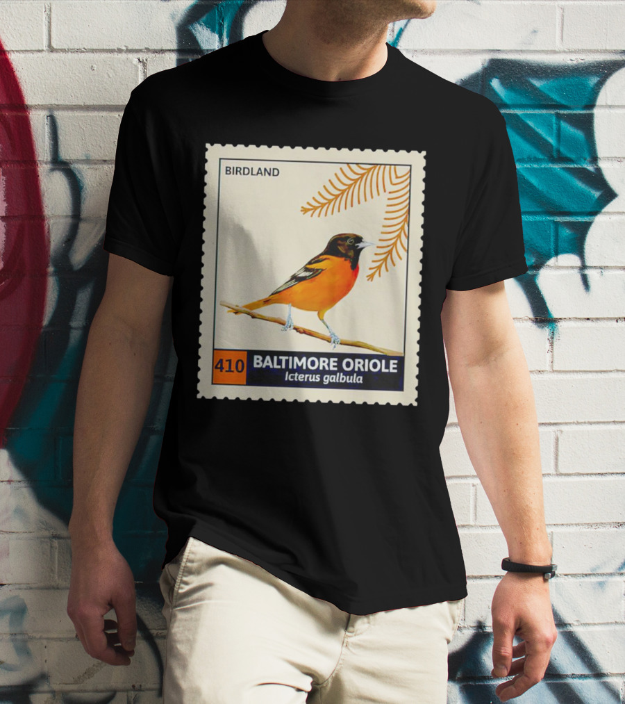BIRDLAND 410 BALTIMORE ORIOLE Icterus Galbula T-Shirt