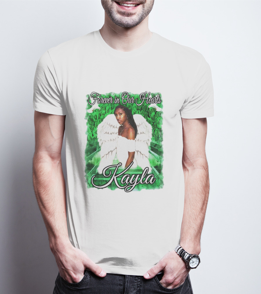 Forever In Our Hearts Kayla Angel Wings And Green T-Shirt