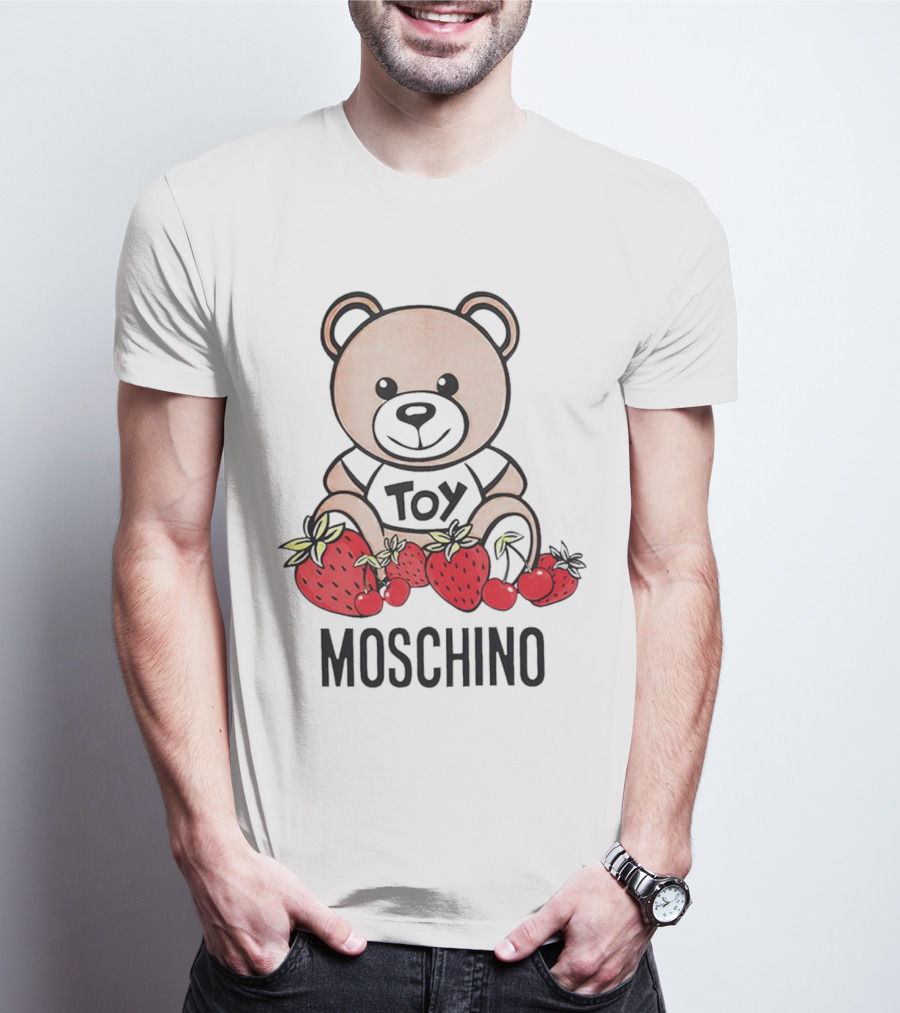 MOSCHINO Toy Bear With Strawberries T-Shirt