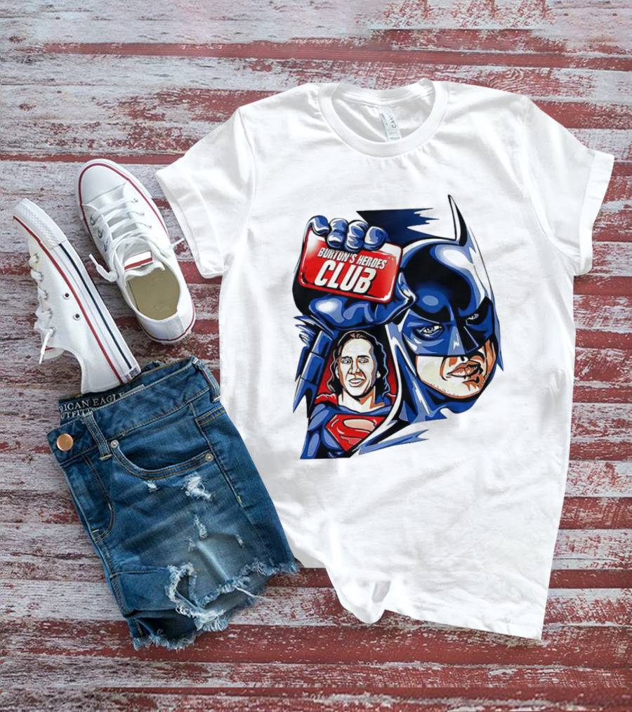 Burton's Heroes Club: Batman Fight Club Featuring Nicolas Cage As Superman T-Shirt