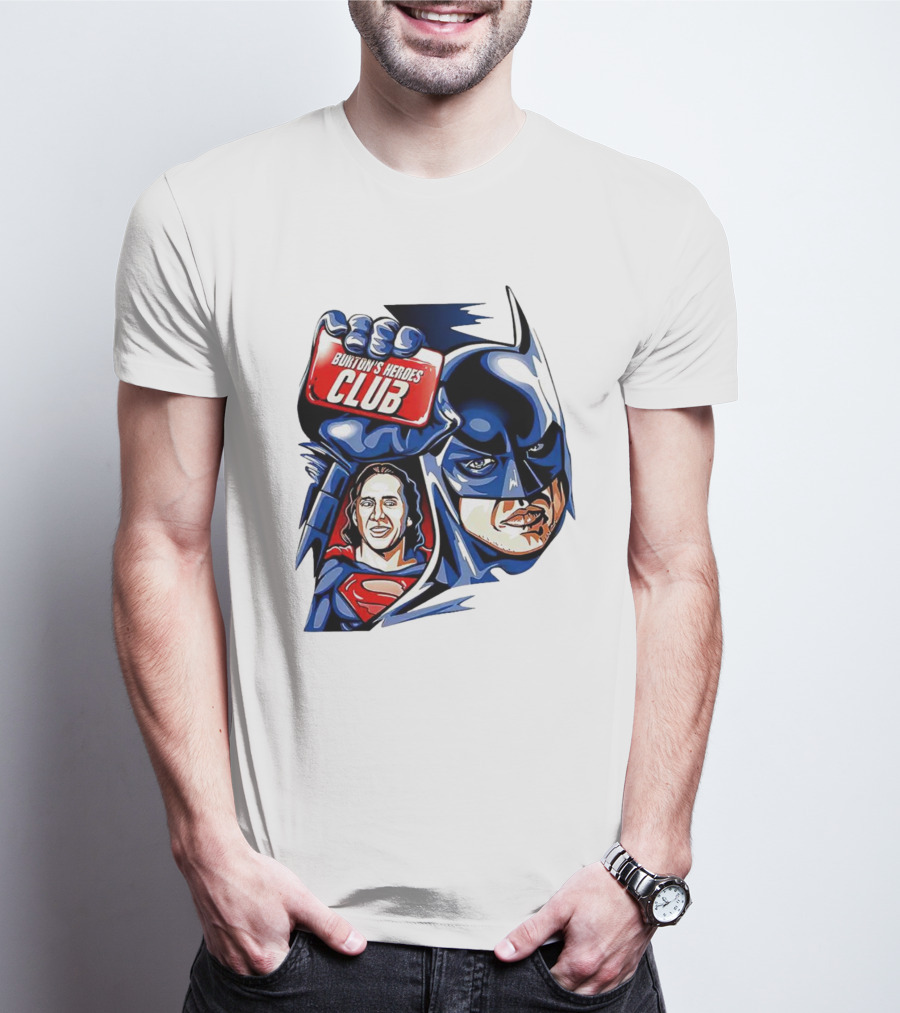 Burton's Heroes Club: Batman Fight Club Featuring Nicolas Cage As Superman T-Shirt