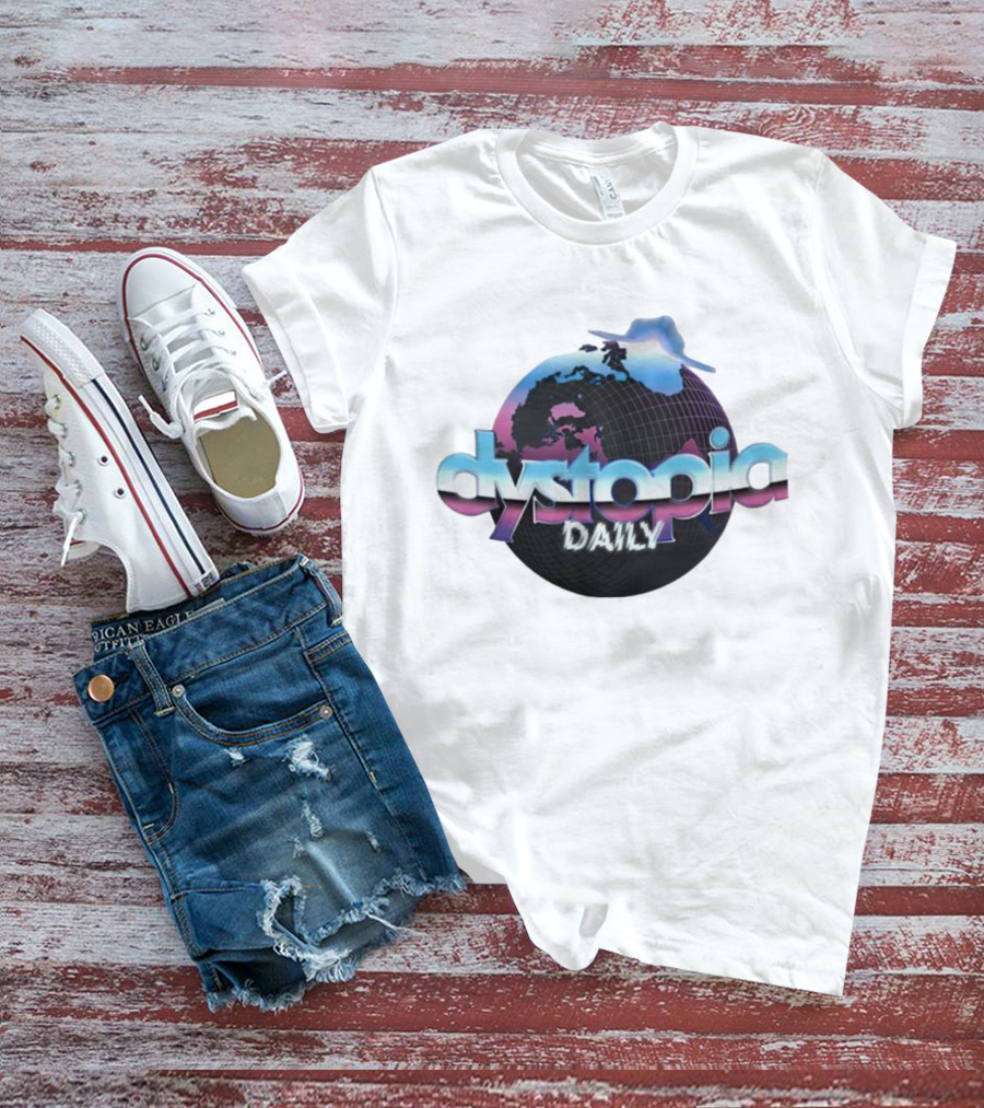 Daniel Howell Dystopia Daily Retro Futuristic Globe T-Shirt
