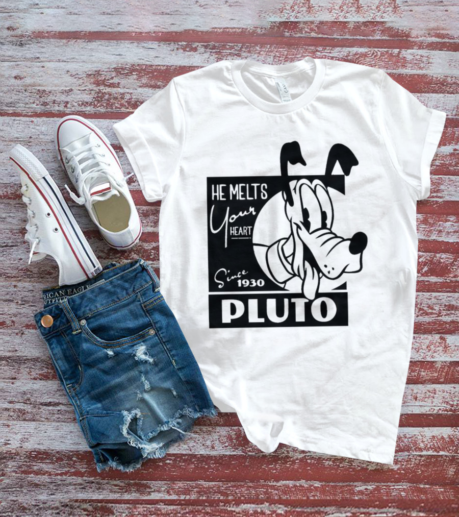Pluto He Melts Your Heart Since 1930 T-Shirt