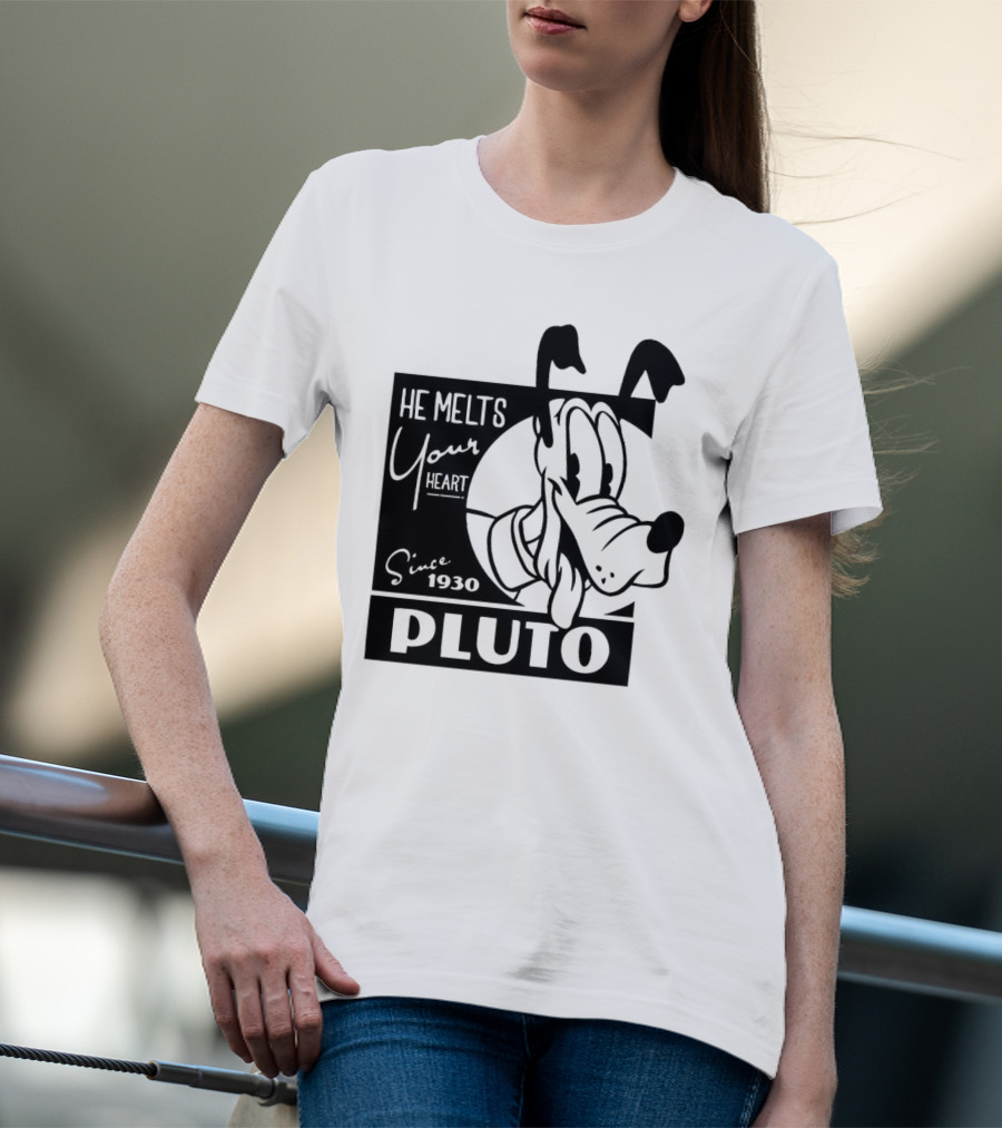 Pluto He Melts Your Heart Since 1930 T-Shirt
