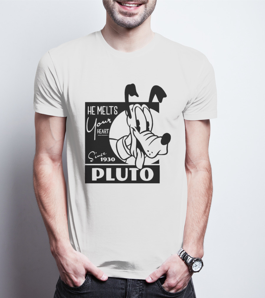 Pluto He Melts Your Heart Since 1930 T-Shirt