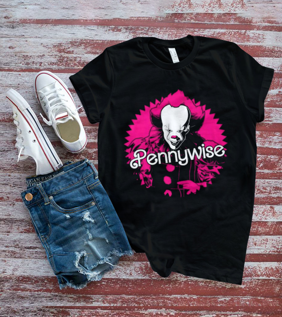 Pennywise Clown Iconic Horror Character Neon Pink T-Shirt