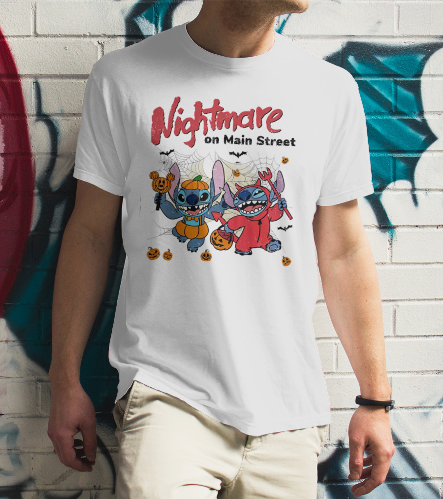 Nightmare On Main Street Halloween Disney Stitch T-Shirt