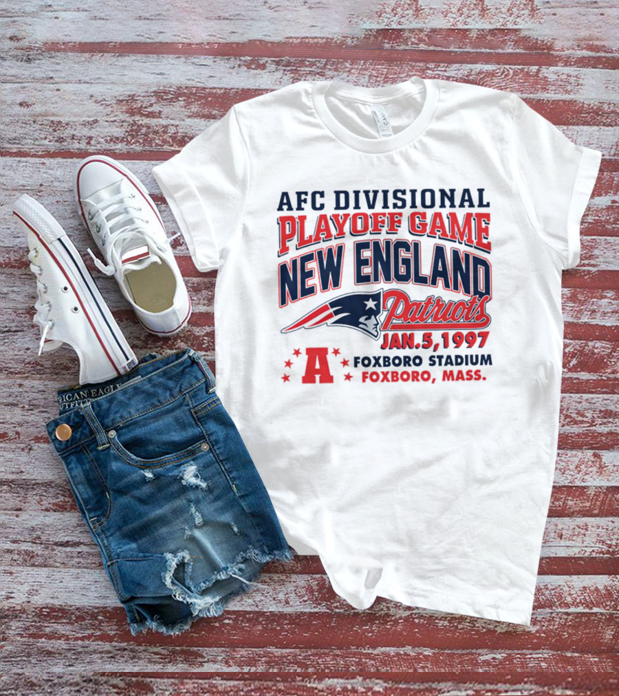 AFC Divisional Playoff Game New England Patriots January 5 1997 Foxboro Stadium Foxboro Mass T-Shirt