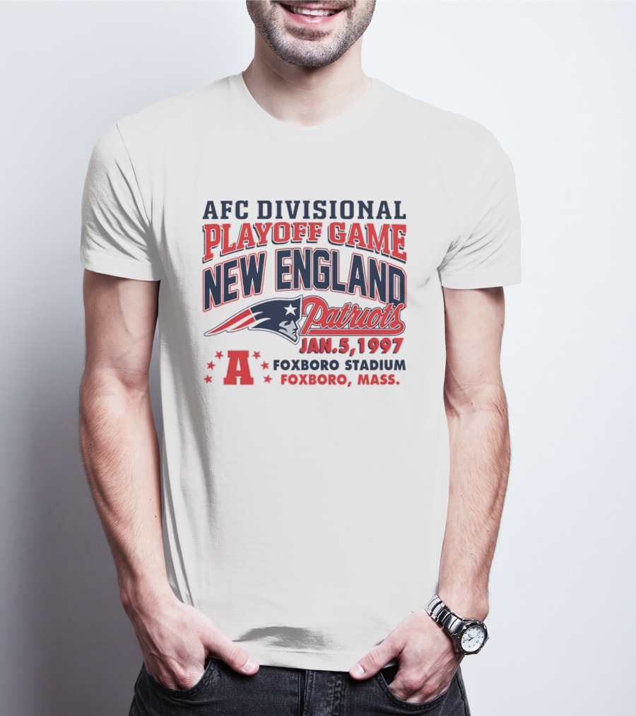 AFC Divisional Playoff Game New England Patriots January 5 1997 Foxboro Stadium Foxboro Mass T-Shirt