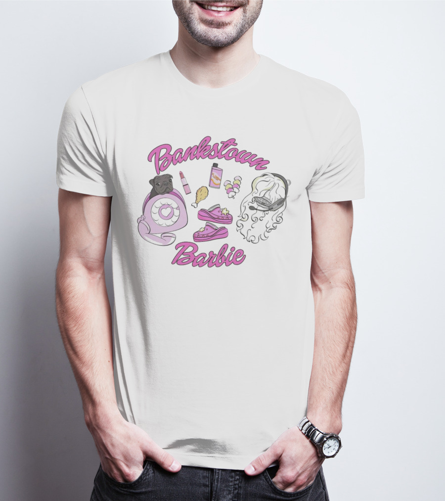 Bankstown Barbie Pug Retro Phone Makeup Chicken Crocs Headset T-Shirt