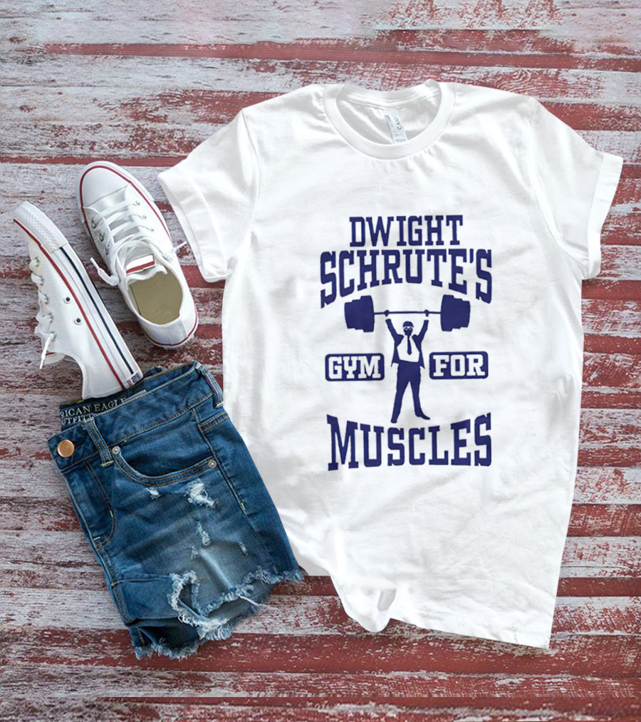 Dwight Schrute's Gym For Muscles Weightlifting Icon Fitness T-Shirt