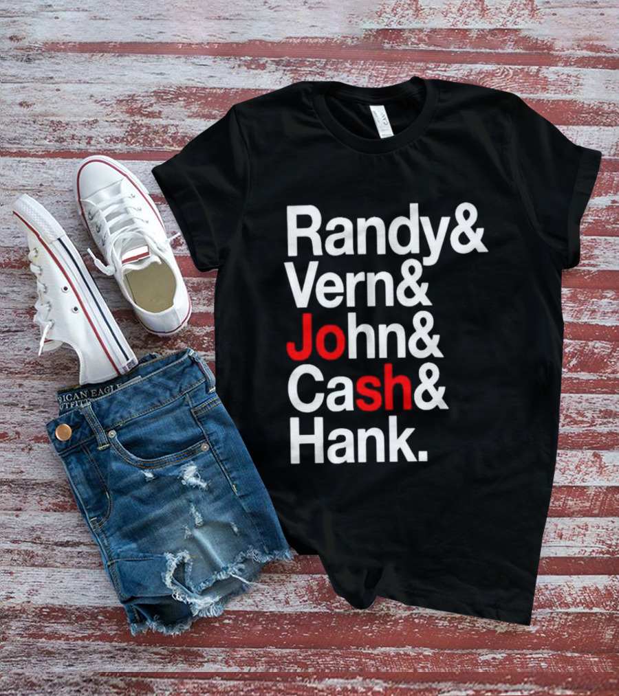 Randy Vern John Cash Hank Country Music Icons T-Shirt