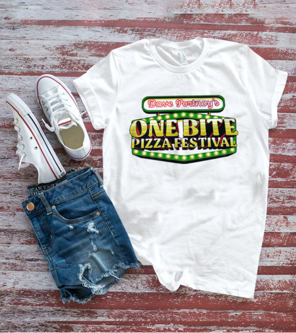 Dave Portnoy's One Bite Pizza Festival Neon Sign Aesthetic T-Shirt