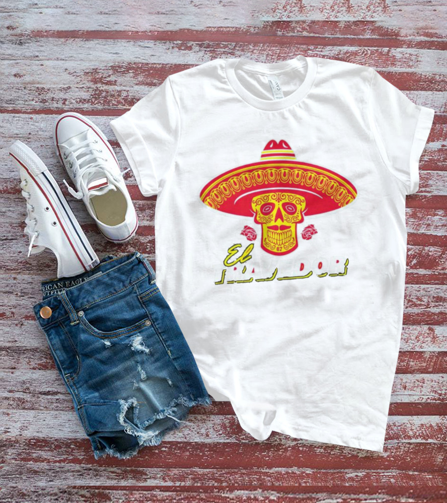 El Travedor Skull Sombrero Kansas City Football T-Shirt