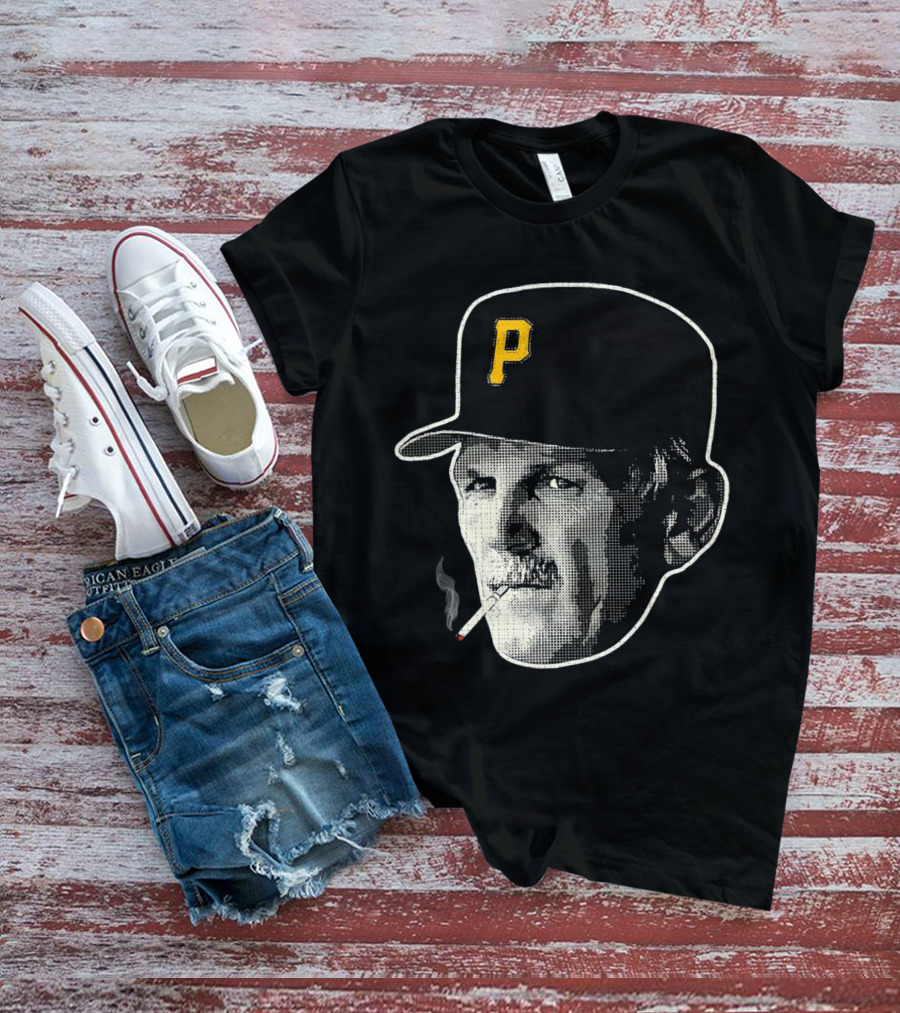 Jim Leyland Pittsburgh Pirates Manager Smoking Icon Baseball Cap T-Shirt