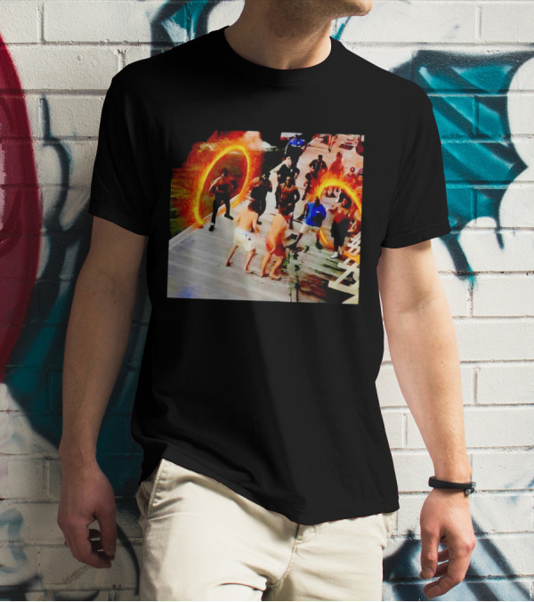 Montgomery Alabama Riverboat Fight Avengers Portal Scene Recreation T-Shirt